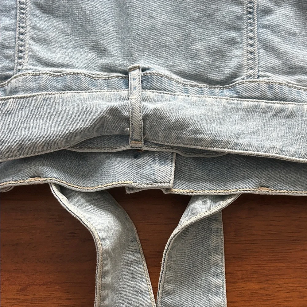 Lauren Conrad Light Blue Denim With Tie Women's Jacket size xl - Picture 10 of 10